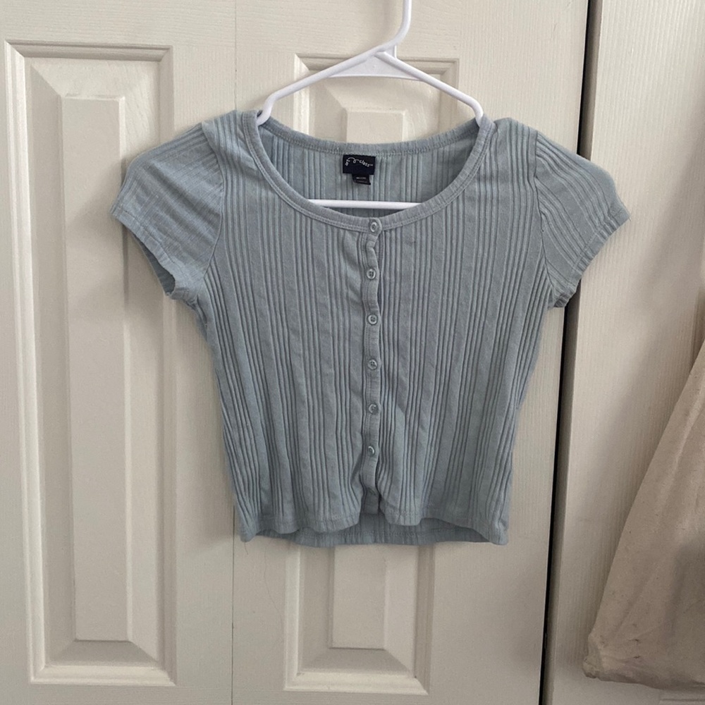 Light Blue Crop Top